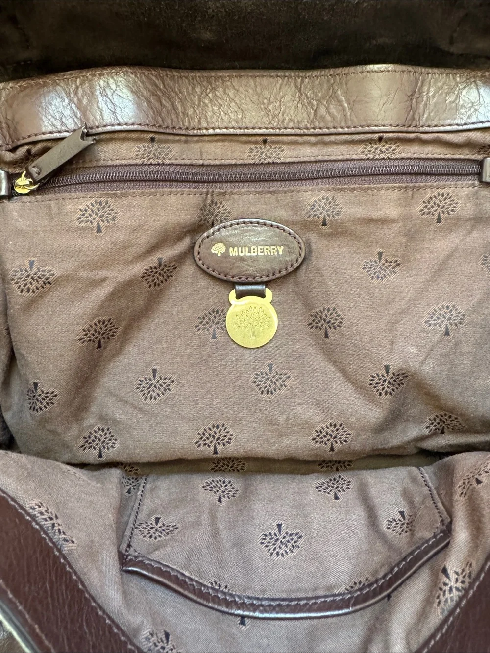 Mulberry Oversized Alexa Chocolate Brown Leather Satchel Bag - Picture 8 of 11
